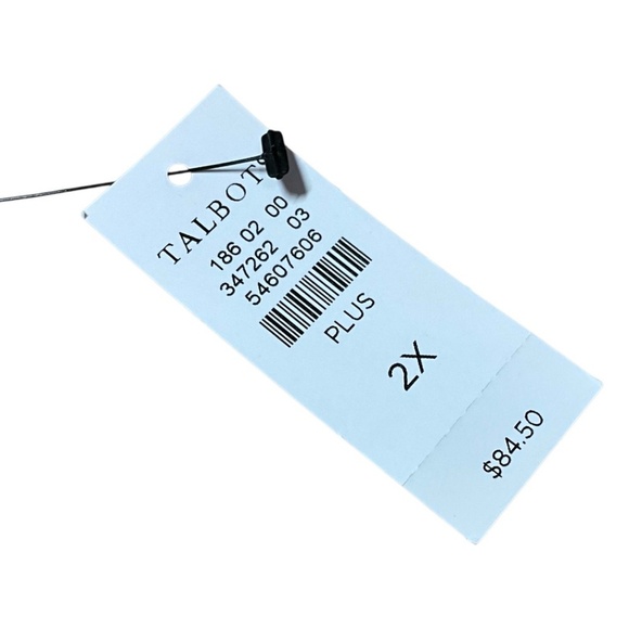 TALBOTS Cotton Blend Lightweight Tie Front Vee Neck Long Sleeve Top US Sz 2X - Picture 8 of 9